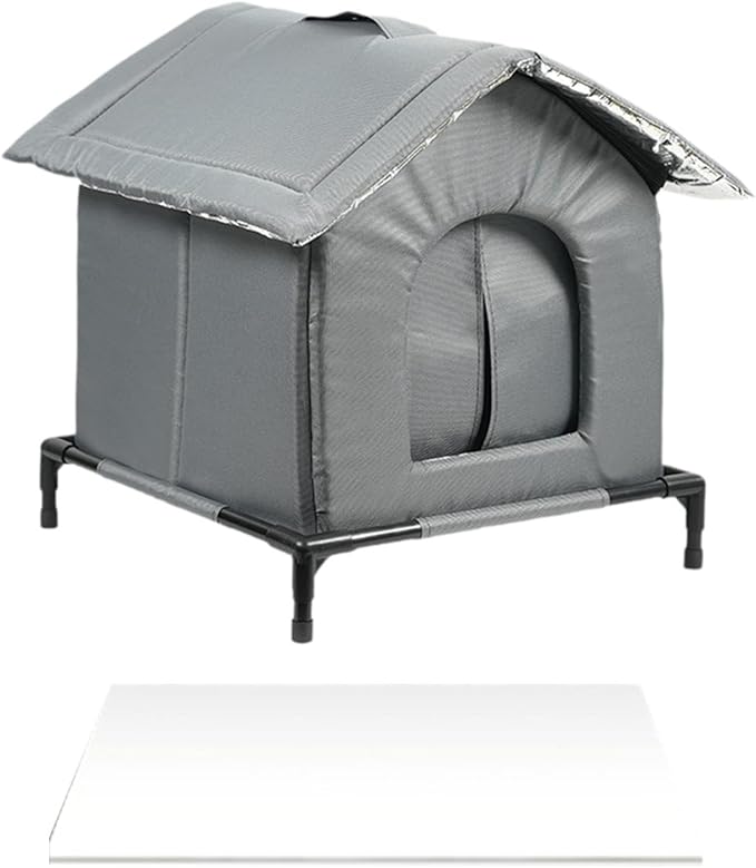 MagiDeal Abri extérieur pour Chats errants, isolé, Chaud et imperméable, idéal pour l'hiver dans Le Jardin