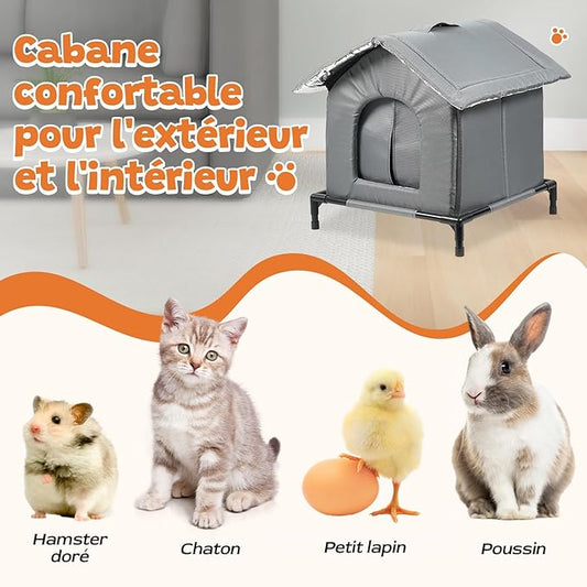 MagiDeal Abri extérieur pour Chats errants, isolé, Chaud et imperméable, idéal pour l'hiver dans Le Jardin