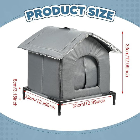 MagiDeal Abri extérieur pour Chats errants, isolé, Chaud et imperméable, idéal pour l'hiver dans Le Jardin